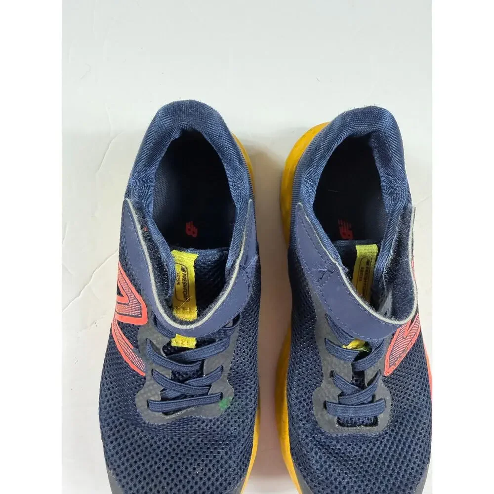 New Balance Fresh Foam Arishi v4 Running Shoes Navy Red Yellow Size 2.5 youth
